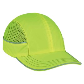 Ergodyne Safety Bump Cap, Baseball Hat Style, Comfortable Head Protection, Long Brim, Skullerz 8950, Lime