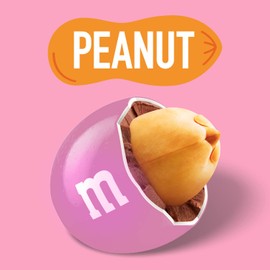 M&M’S Peanut Pink Chocolate Candy - 2lbs of Bulk Candy in Resealable Pack for Candy Buffet, Birthday Parties, Theme Meetings, Candy Bar, Sweet Stuff for DIY Party Favors or Edible Decoration