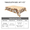 Kuderiy Fall Pumpkins Checkered Rectangle Tablecloth White and Orange Buffalo