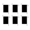 Flaglink 6 Pcs Solid Black Blank Garden Flag - 12