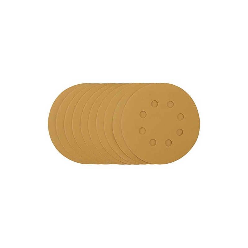 Draper 59856 Gold Sanding Discs with Hook & Loop, 125mm,
