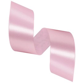 Satin Ribbon Pink 40 mm, 22 Metres Decoration Gift Ribbon Wide Ribbon Fabric Ribbon for Wedding, Christening and Birthday Gifts