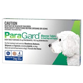 PARAGARD DOG ALLWORMER 0-5KG 4'S (BLUE)