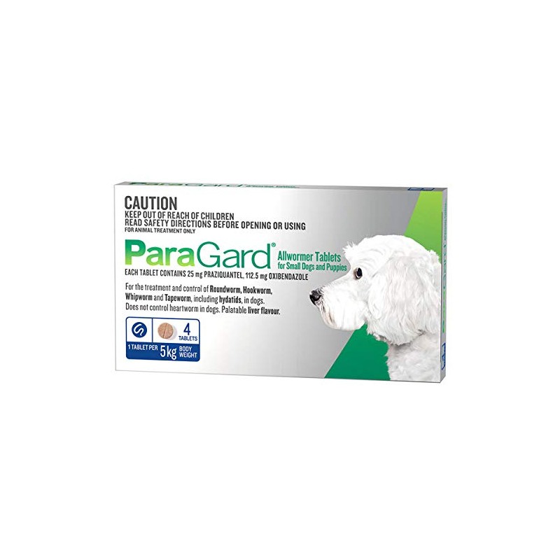 PARAGARD DOG ALLWORMER 0-5KG 4'S (BLUE)