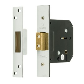 Sterling MLD530N 76mm 5 Lever Deadlock Chrome