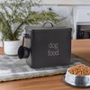 AuldHome Design Retro Dog Food Canister (Black); Modern Farmhouse Style