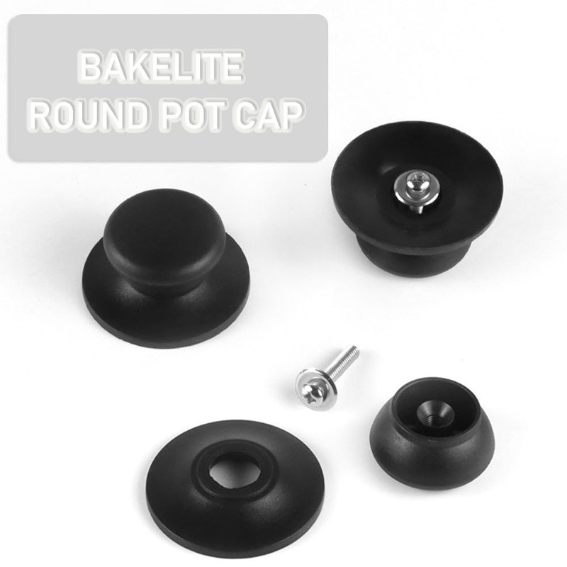 MIETONG 4 Pcs Black Pot Lid Knob - Universal Pot