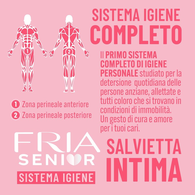 Fria Senior Salviette Umidificate per l’igiene Intima degli Anziani, Ideali