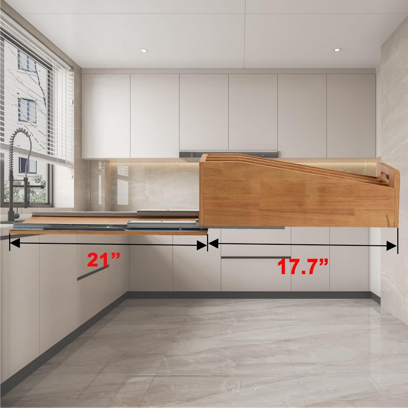 DINDON Pull Out Cabinet Organizer for Pans, Cookie Sheet, Bakeware,