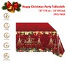 2 Pack Christmas Table Cloth Party,137x274cm Rectangle Large Plastic Tablecloth