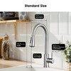 Jlerli Kitchen Faucet with Pull Down Sprayer, High Arc Brushed
