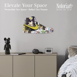 NotoriArt Retro Sneaker Acrylic Wall Art Die-Cut Easy-to-Hang, 19" x 10.5", King Sneaker Shape