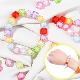 250pcs Transparent Butterfly Beads for Jewelry Making Acrylic Diamond Glass Beads for Bracelets Making Colorful Rabbit Bead Charms DIY Necklace Christmas Easter Wedding Decoration Gifts