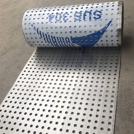 Bilaida Stainless Steel Perforated Sheet (SUS304), 0.01" Thickness, 15" Width, 39" Length, 0.3'' Aperture, 0.4'' Hole Pitch (15" Width, 1)