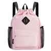 WANDF Drawstring Backpack Sports Gym Bag with Shoes Compartment, Water-Resistant