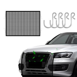 1Pcs Car Grille Protection Net,High-Density Front Grill Air Intake Dustproof Net,Preventing Stones,Dirt And Leaves From Flying Into The Automotive Engine Space,Exterior Accessories For Most Car(Black)