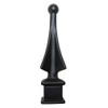 1/2" Black Plastic Four-Sided Spire Wing Tip Finial Fence Topper