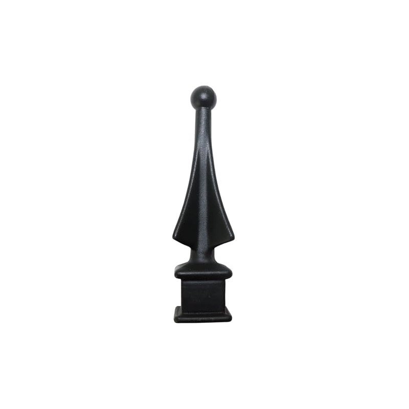 1/2" Black Plastic Four-Sided Spire Wing Tip Finial Fence Topper