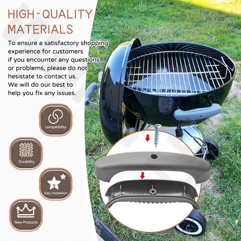 WHMYZHL 80671 Charcoal Grill Lid Handle for Weber 18” 22”