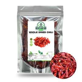 (113g / 4 oz) Red Thai Chili Peppers, Bag, Genuine Hot Whole Chilis, Dried Fresh for Cooking Asian Foods, Soups & Curry - by ANCIENT HERB