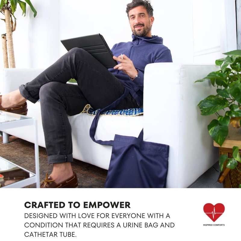 Inspired Comforts Urine Catheter Bag Cover with Snap on Pipe