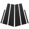 6 Pcs Side Door Window Cover Glossy Black Pillar Post