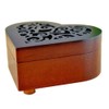 Antique Engraved Wooden Wind-Up Musical Box,Over The Rainbow Musical Box,with
