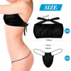100 Pcs Women Disposable Underwear Set,Bras and Thong Panties for