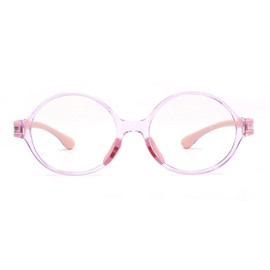 JM Kids Blue Light Glasses, Computer Gaming Grasses for Girls Boys Age 3-10, Anti Blue Ray TR90 Eyeglasses Pink Round Style