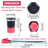 DMWD 16mm Heavy Duty Latching Metal Push Button Switch Waterproof