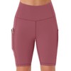 Persit Women's Short Leggings, Opaque Cycling Shorts with Pockets, Dustyrosis