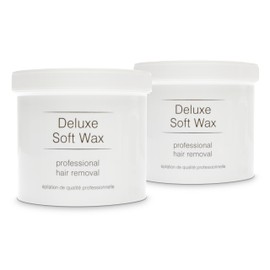 Rio Deluxe Soft Creme Wax for All Skin Types, Wax Heater Friendly, Whole Body Hair Removal, Suitable For All Skin Types, Professional At-Home Waxing Effective For Stubborn & Coarse Hair Removal - x2