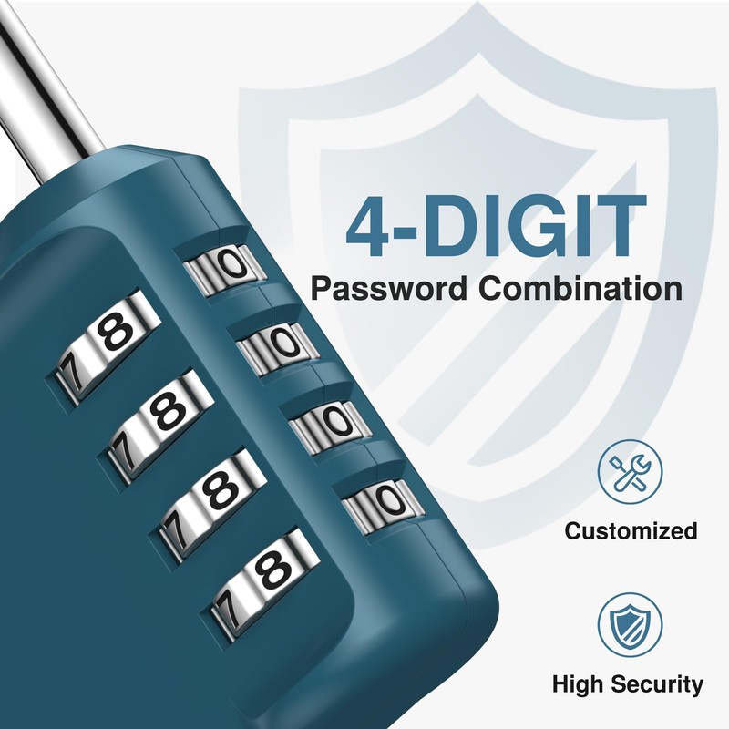 Puroma Combination Lock 2 Pack 4 Digit Waterproof Locker Locks