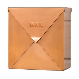 NACH Chicago Copper Extra Large Mailbox, Rust Resistant Large Mailboxes for Outside Wall Mount, Large Metal Mailbox, Wall Mount Mailbox, Extra Large Capacity Mailbox, 12 x 12 x 4.8 inches, MB-6301CP