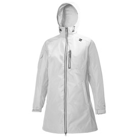 Helly Hansen Women's Long Belfast Lightweight Waterproof Windproof Breathable Raincoat Jacket with Hood