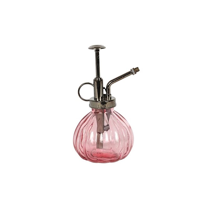 Jones Home & Gift Pink Botanical Glass Plant Mister