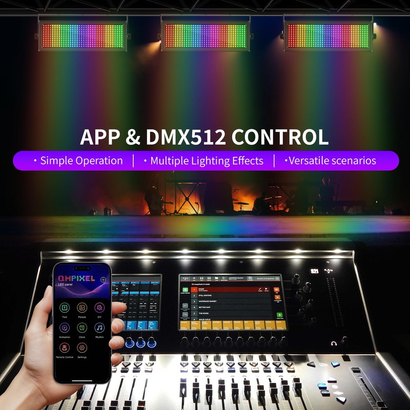 ENDYSHOW DJ Strobe Light for Parties,80W 432 LEDs RGB 3IN1