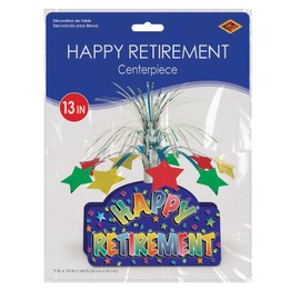 Beistle 50032 Happy Retirement Centerpiece, 13-Inch
