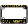 U.S. Army Veteran Chrome Motorcycle License Plate Frame