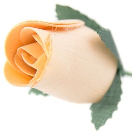Peach Bunch of 8 Closed Bud Wooden Roses for Crafts Custom Bouquets and Other DIY Projects. Choose Form Over 60 Colors