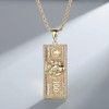 14K Golden Plated Dollar-Shaped Jewelry Set Trendy 3-Piece Costume earring,