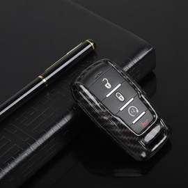 JWWY - Funda para llavero RAM para Dodge RAM 1500 2500 3500 2018-2023+ Accesorios Fibra de Carbono