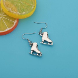 BAUNA Skater Earrings Ice Skate Pendant Jewelry Figure Skating Dangle Earrings for Skate Lover (Skater Earrings)