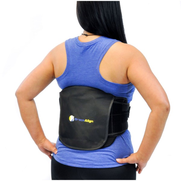 Brace Align Adjustable Lumbar Lower Back Support Brace - Herniated or Bulging Disc, Sciatica, Scoliosis, DDD, Immediate Back Pain Relief - Men and Women