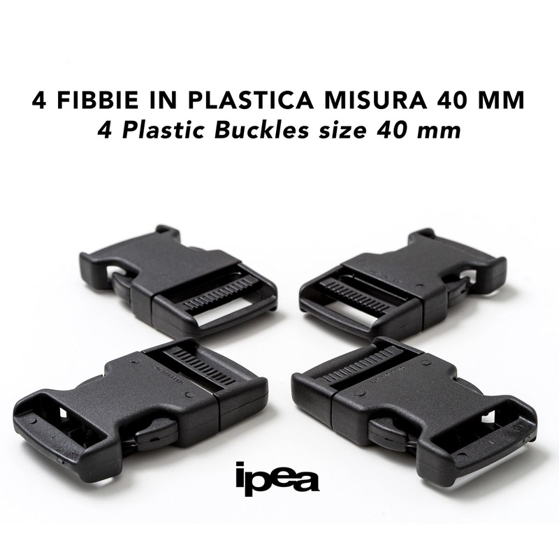 IPEA Plastic Buckles for Backpacks, Bags, Accessories - Pack of