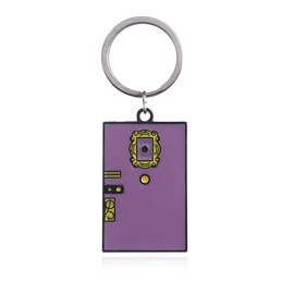 TV Show Monica's Apartment Door Keyring Double Sided Keychain Purple Friends Door 1 pcs Friends Gift