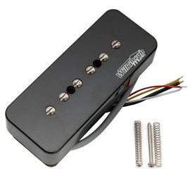 Wilkinson M Series Stacked P90 Soapbar Ceramic Single Coil Sized Humbucker Neck Pickup for SG/LP Electric Guitar, Black