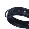 Michur Zorro Leather Dog Collar, Black Leather with Black Rhinestones/Crystals,