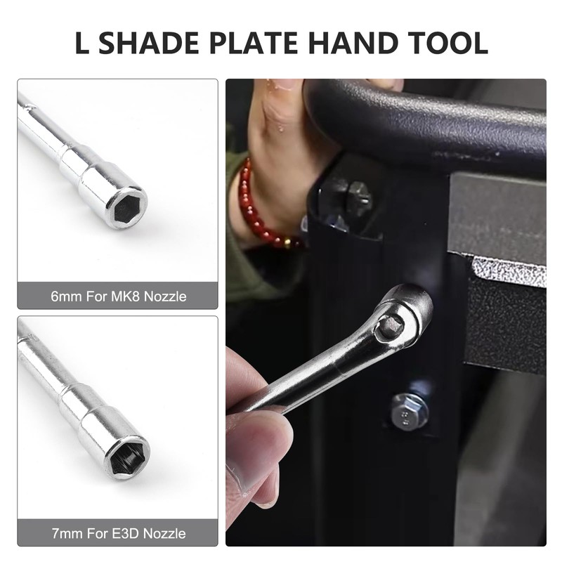 YIBEICO 16 Pieces 3D Printer Nozzle Wrench Cleaning Kit,3D Printing