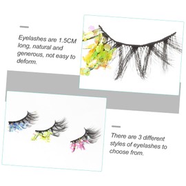 FOMIYES Sets Dramatic Glitter Lashes False Lash Extensions for Women for Date Club Party Pairs